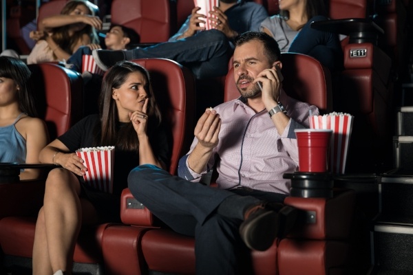cell phone at the movies
