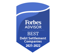 award_forbes_bestdebtsettlement_logo Forbes Advisor Debt Settlement Companies 2021