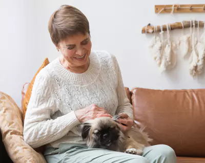 Betty and her dog, Sam