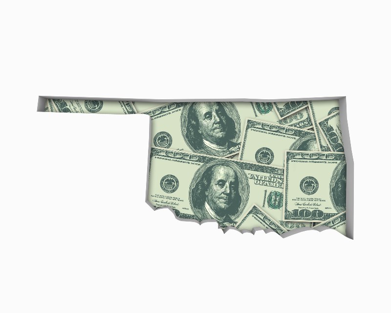 Money in the shape of Oklahoma by Century Support Services