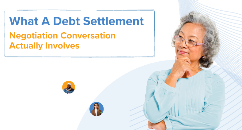 A professional on a phone call at a desk, representing a debt settlement negotiations team member contacting a creditor.