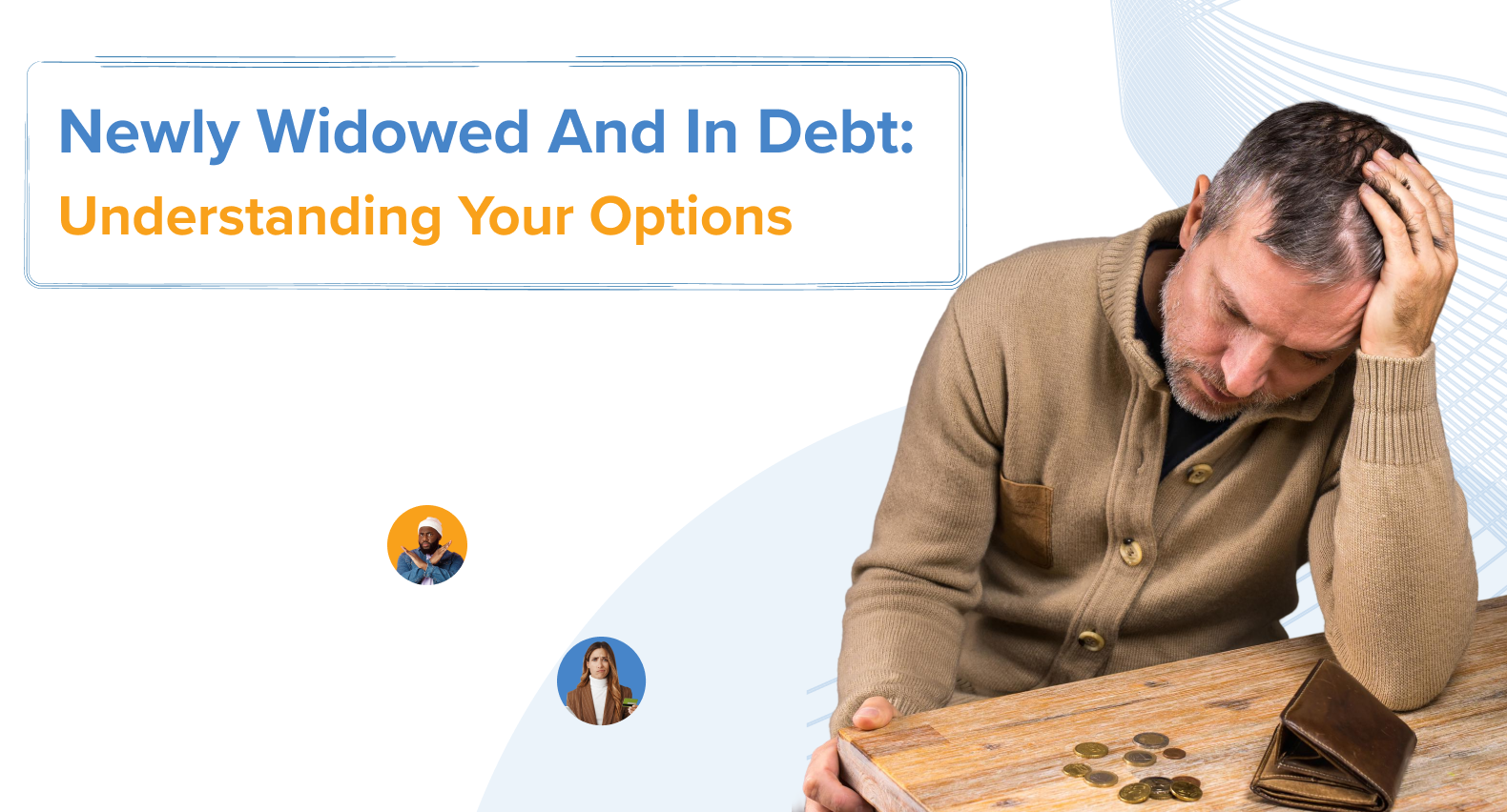 A person counting coins at home, representing someone managing finances after a loss.
